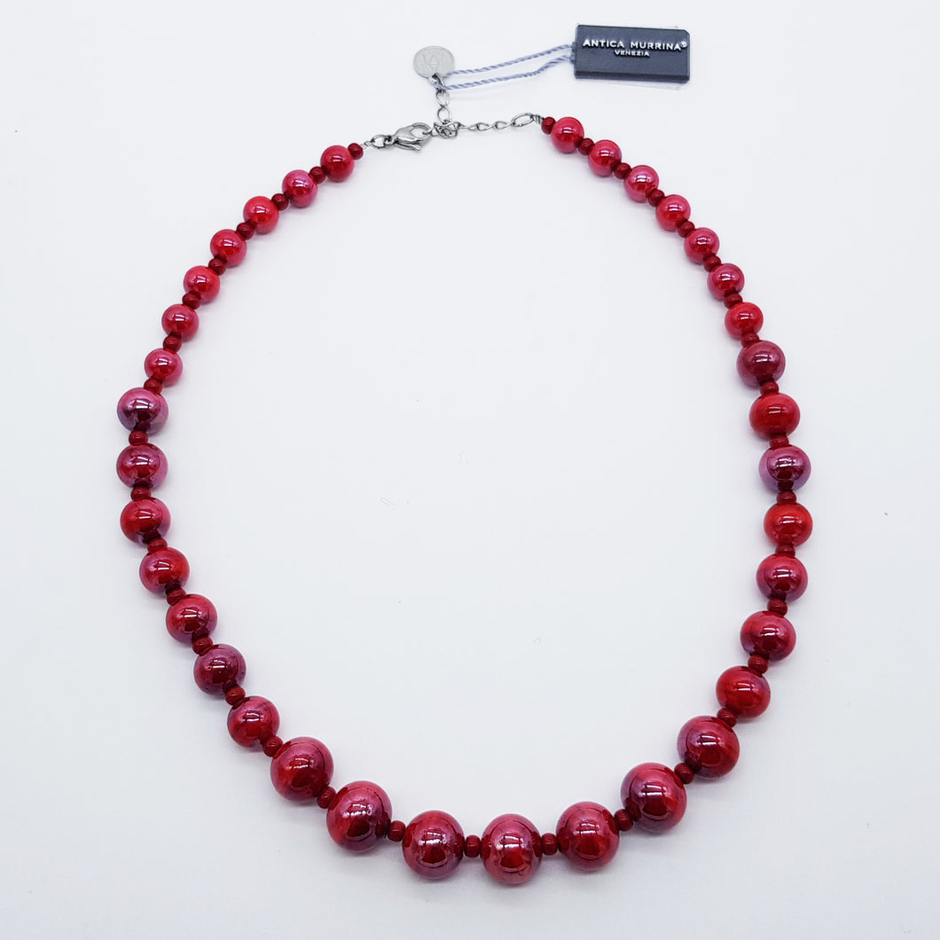 COLLANA PERLEADI GIROCOLLO ROSSO - Necklace, Collier