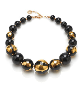 COLLANA FLOWING DROP T TOP  NERO