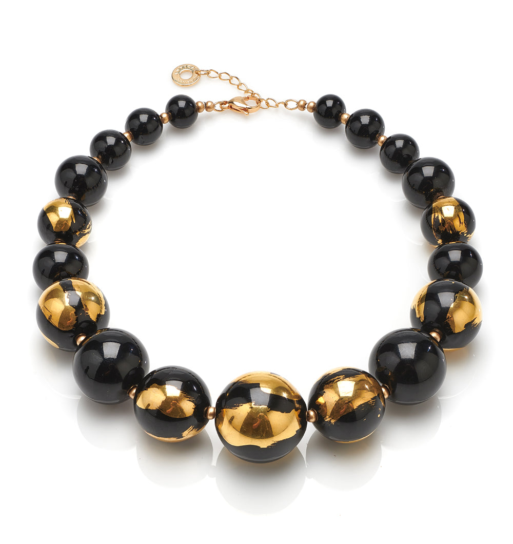 COLLANA FLOWING DROP T TOP  NERO