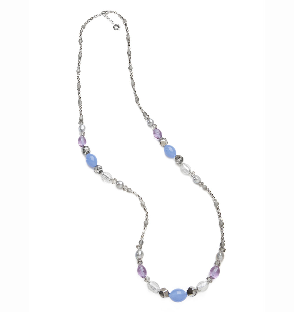 COLLANA LUNGA GLOW AZZURRO