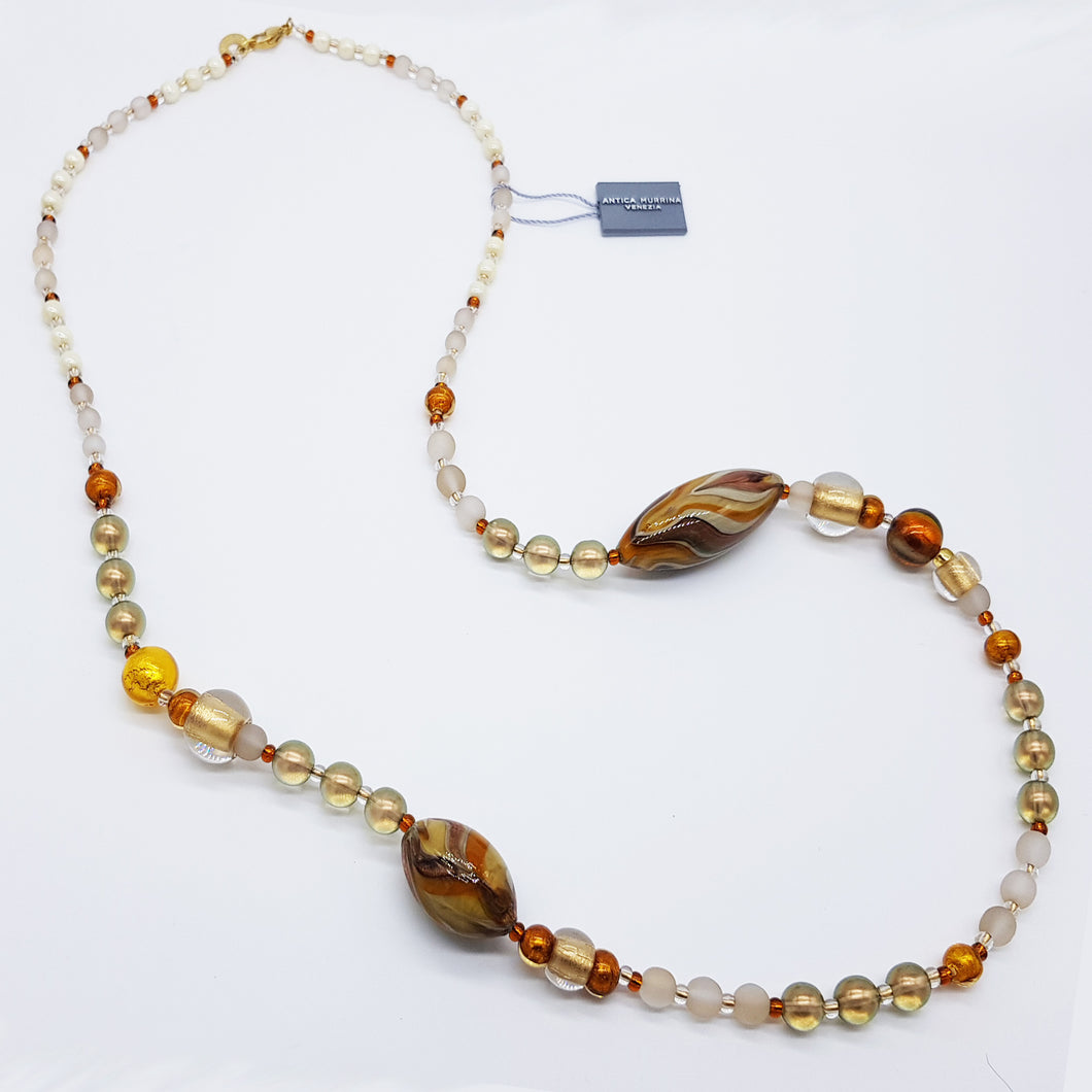 COLLANA ROSE LUNGA AMBRA - Necklace amber