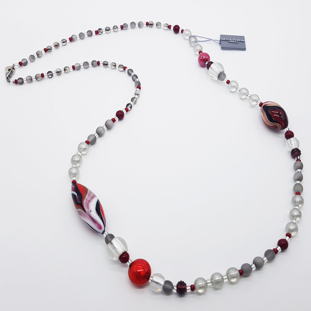 COLLANA ROSE LUNGA ROSSO - Necklace Red
