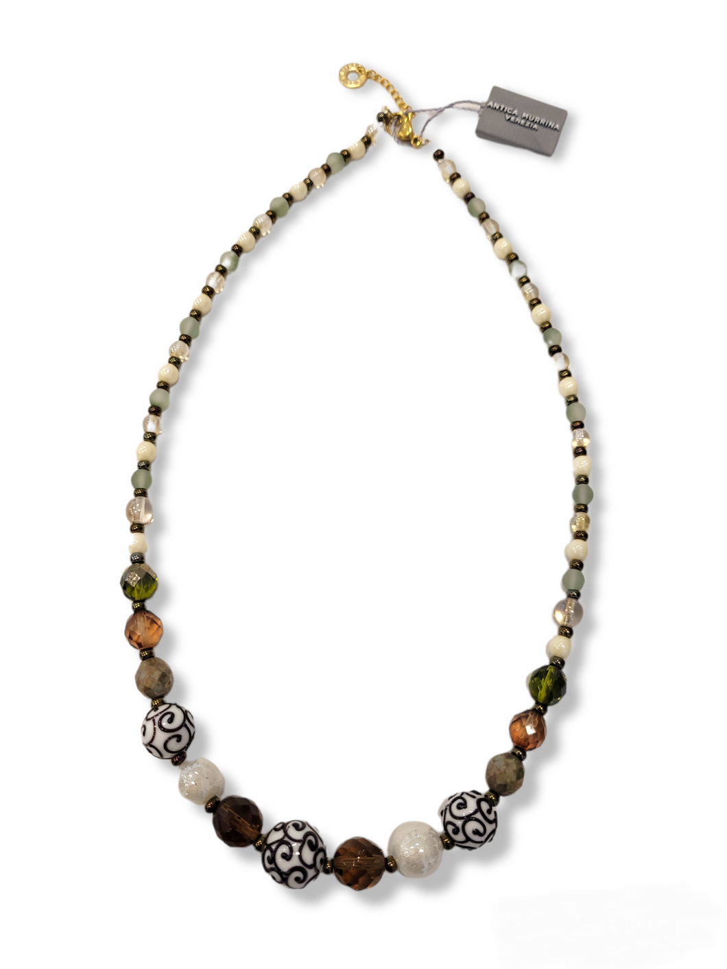 COLLANA BURANO GIROCOLLO MARRONE - Necklace - Island Collection
