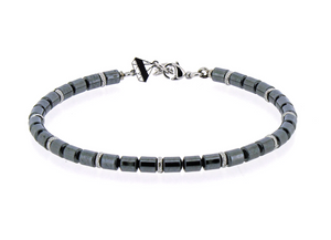 H2ON -  Bracciale in acciaio e pietre naturali EMATITE