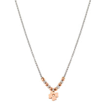 Carica l&#39;immagine nel visualizzatore di Gallery, Collana Glamour, Boule, Quadrifoglio Sparkling, Two-Tone
