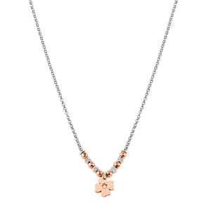 Collana Glamour, Boule, Quadrifoglio Sparkling, Two-Tone