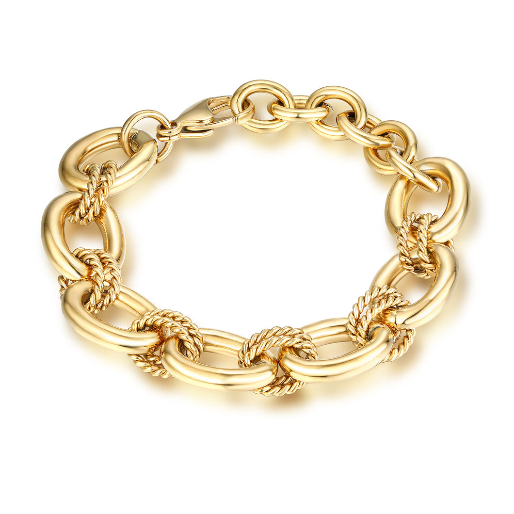 #BrandGioielli - Bracciale Maglie Ovali dorato - Kadabra Lifestile