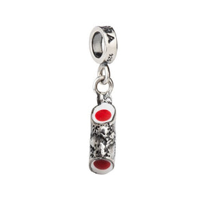 CHARM IN ARGENTO 925 SMALTATO CANNOLO SICILIANO