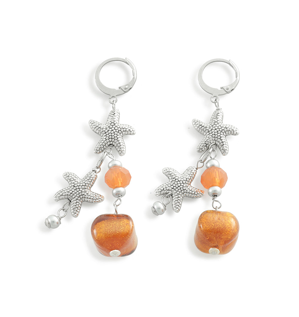 ORECCHINI MARINE COLORE CORALLO