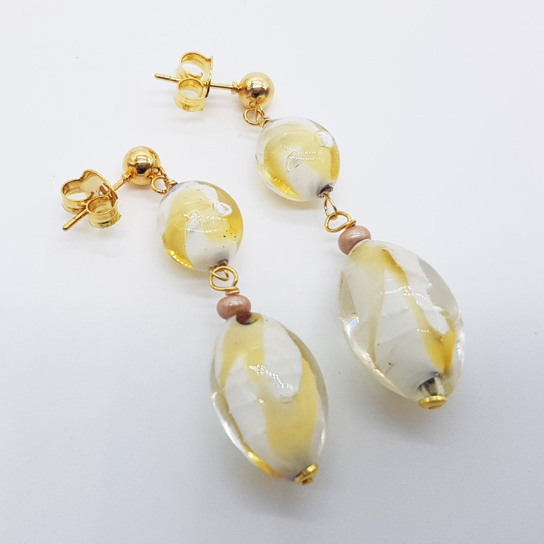 ORECCHINI HONEY COLORE AMBRATO - earrings - des boucles d'oreilles