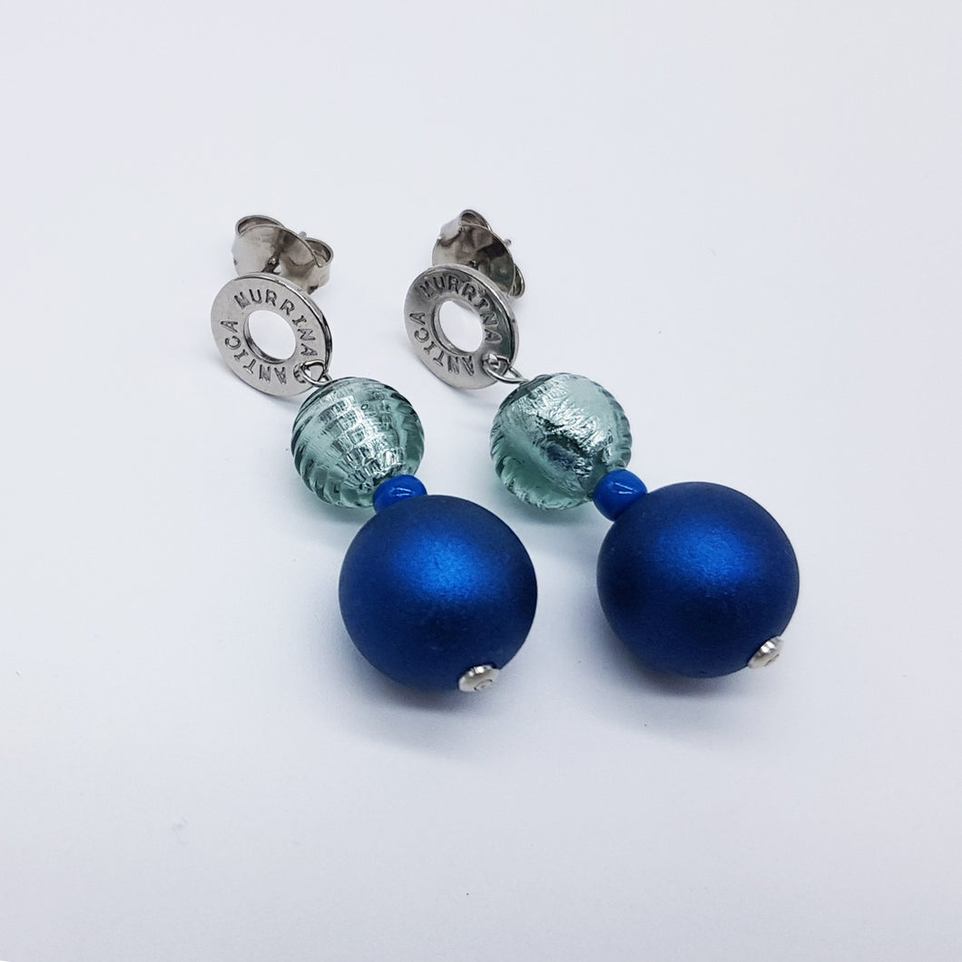 ORECCHINI IRIS BLU -  earrings blu