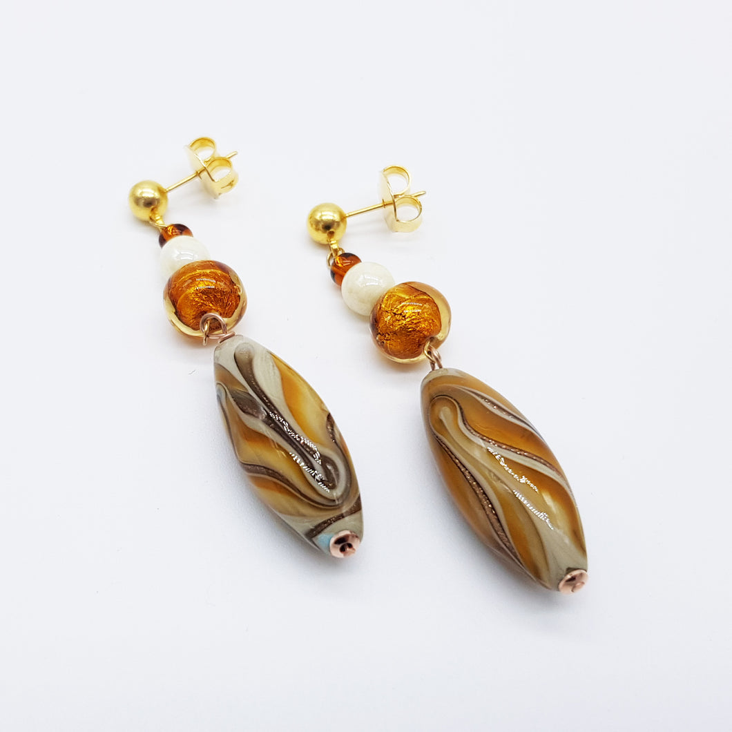 ORECCHINI ROSE AMBRA - earrings amber