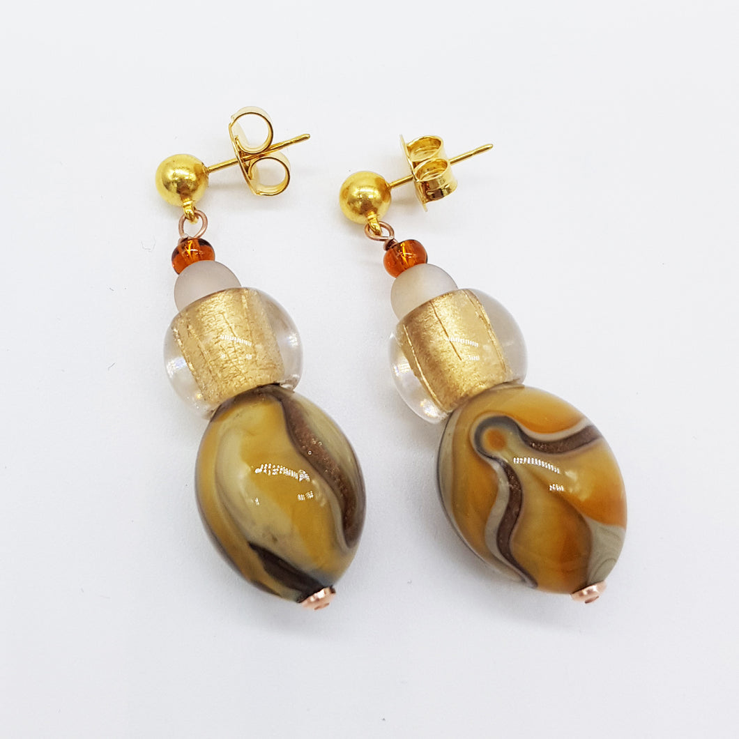 ORECCHINI ROSE AMBRA - earrings amber