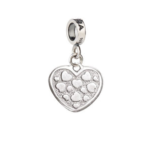 CHARM IN ARGENTO 925 CUORI NEL CUORE