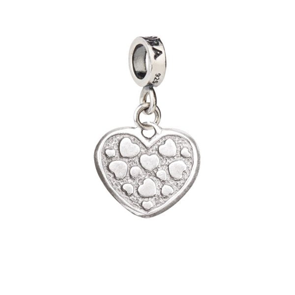 CHARM IN ARGENTO 925 CUORI NEL CUORE