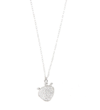 Carica l&#39;immagine nel visualizzatore di Gallery, BYSIMON - Collana in Argento 925 con ciondolo fico d&#39;india, impreziosito da pavè di zirconi bianchi
