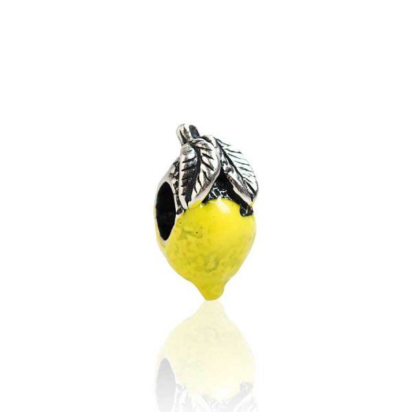 CHARM IN ARGENTO 925 LIMONE SMALTATO