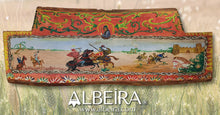 Carica l&#39;immagine nel visualizzatore di Gallery, Tavola decorata a mano con dipinto che rievoca la storia della sicilia -  Table decorated by hand with a painting that evokes the history of Sicily
