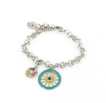 Carica l&#39;immagine nel visualizzatore di Gallery, BYSIMON - Bracciale ruota carretto siciliano pendente
