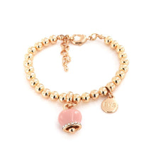 Carica l&#39;immagine nel visualizzatore di Gallery, BYSIMON - Bracciale con campanella rosa pendente

