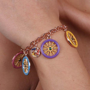 BYSIMON - Bracciale con ciondolo carro siciliano