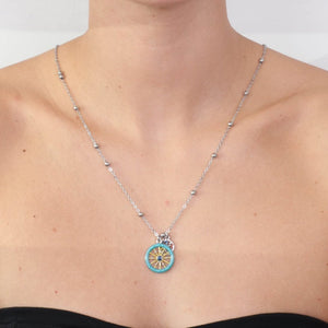 BYSIMON - Collana ruota carretto siciliano pendente