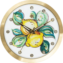 Carica l&#39;immagine nel visualizzatore di Gallery, MIZZICA Time - Orologio con simbolo tipico siciliano I Limoni quadrante stampato – MB104 - Clock with typical Sicilian symbol The Lemons
