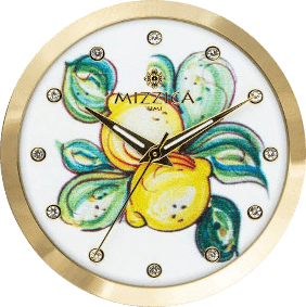 MIZZICA Time - Orologio con simbolo tipico siciliano I Limoni quadrante stampato – MB104 - Clock with typical Sicilian symbol The Lemons