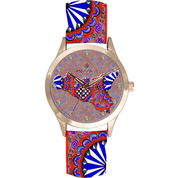 MIZZICA Time - Orologio con simbolo tipico Sicilia quadrante stampato – MB133 - Clock with typical Sicilian symbol