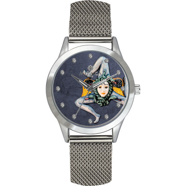 MIZZICA Time Orologio con simbolo tipico Trinacria di Sicilia