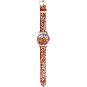 MIZZICA Time - Orologio con simbolo tipico siciliano La Ruota quadrante stampato – MB101 - Clock with typical Sicilian symbol The wheel