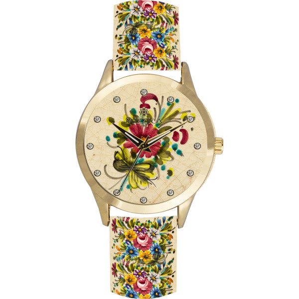 MIZZICA Time - Orologio con simbolo tipico Il Fioraccio quadrante stampato – MB120 - Clock with typical symbol
