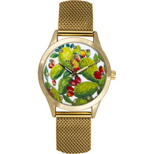 Carica l&#39;immagine nel visualizzatore di Gallery, MIZZICA Time - Orologio con simbolo tipico siciliano Il Fico D’India quadrante stampato e maglia milano – MC102 - Clock with typical Sicilian symbol the prickly pear
