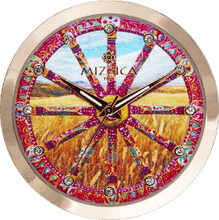 Carica l&#39;immagine nel visualizzatore di Gallery, MIZZICA Time - Orologio con simbolo tipico siciliano La Ruota quadrante stampato – MB101 - Clock with typical Sicilian symbol The wheel
